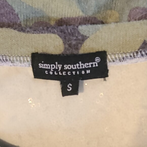 Simply Southern | Camo Green Turtles & Gold Sequin Sweater Dress, Size S (4-6) - Picture 8 of 9
